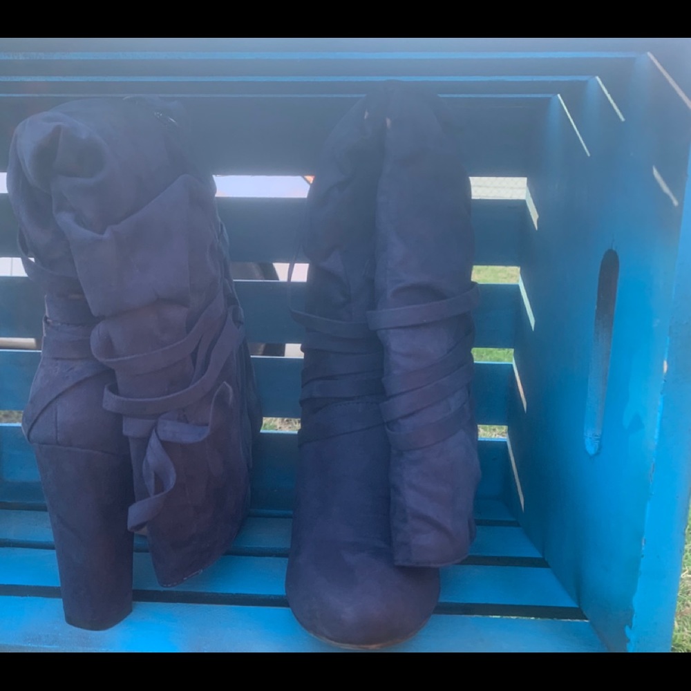 Navy Blue Boots